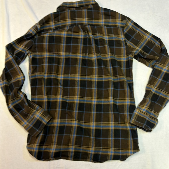 Vans Men’s Flannel Shirt Plaid Brown/Blue Size Medium - Picture 6 of 6